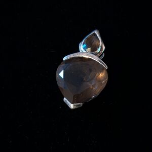Elegant Silver and Smoky Quartz Gemstone Pendant